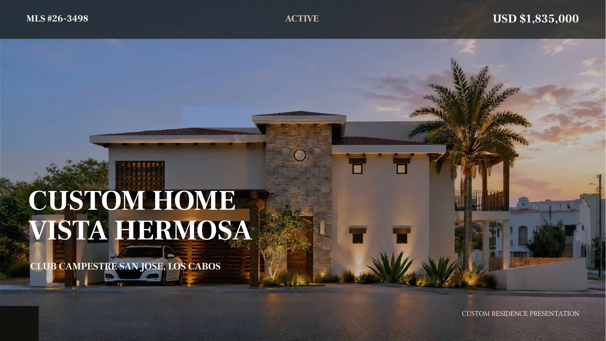 Custom Home Vista Hermosa — presentation page 1