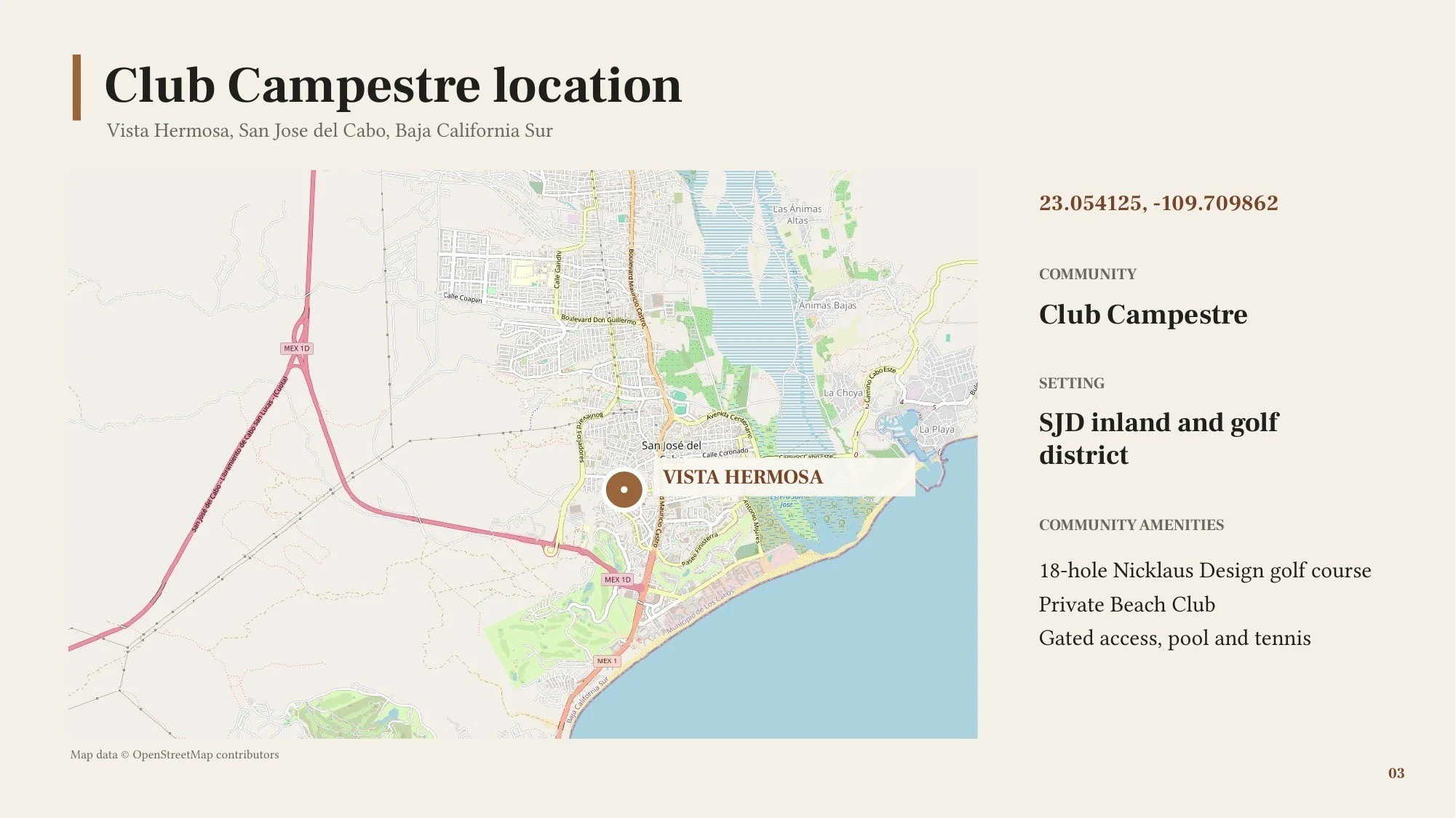 Club Campestre location — presentation page 3