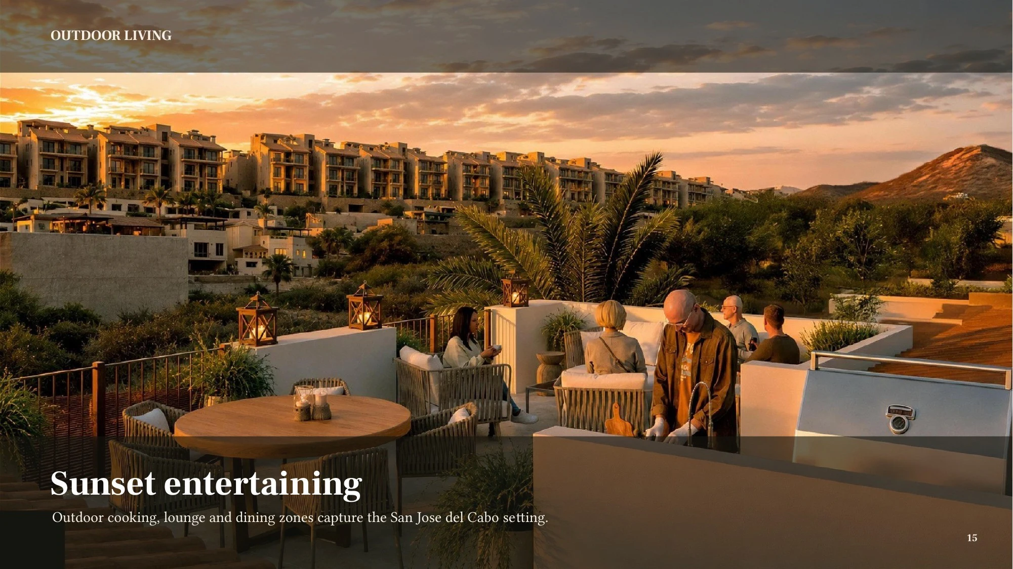 Sunset entertaining — presentation page 15