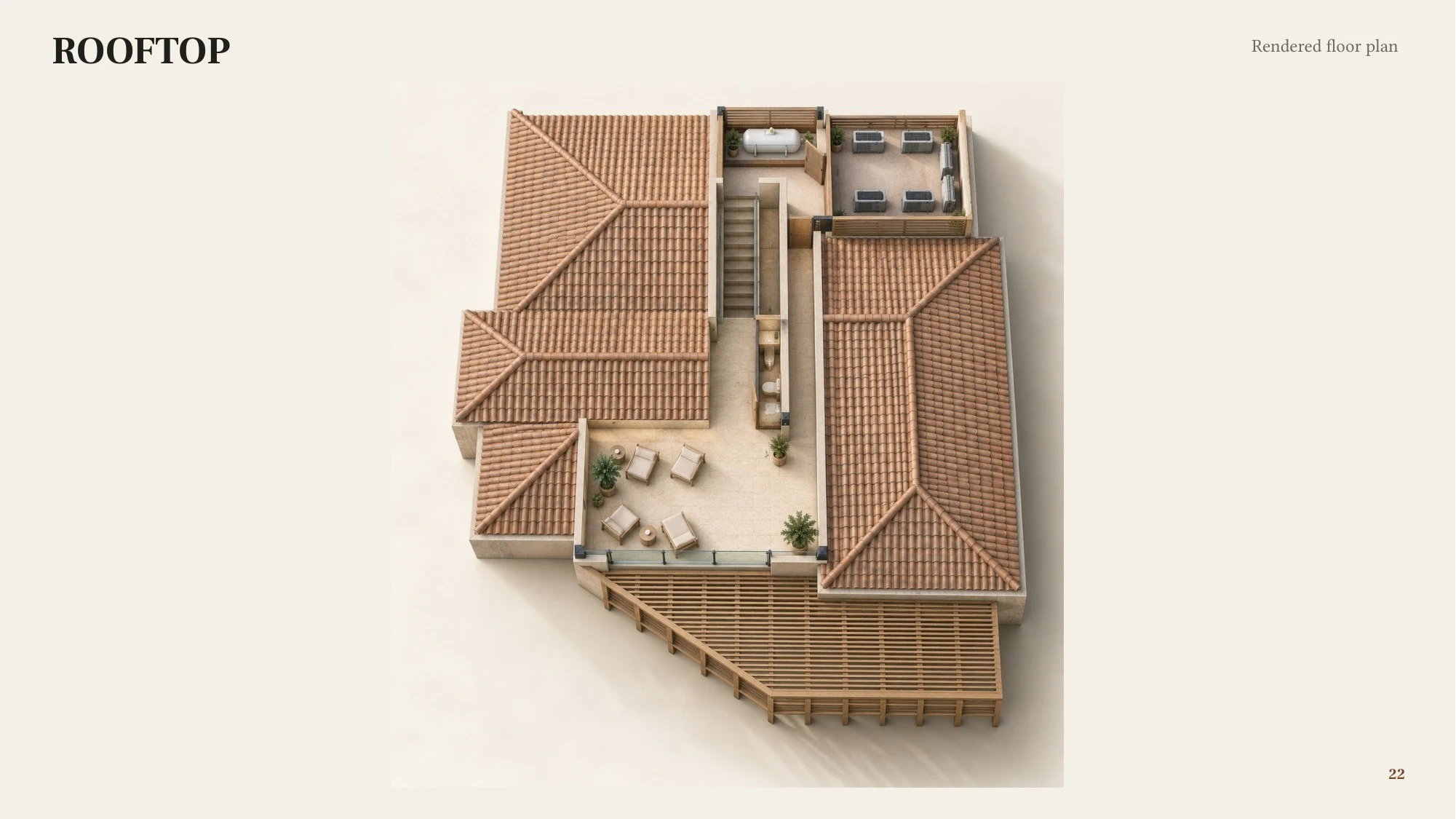 Rooftop illustrated plan — presentation page 22