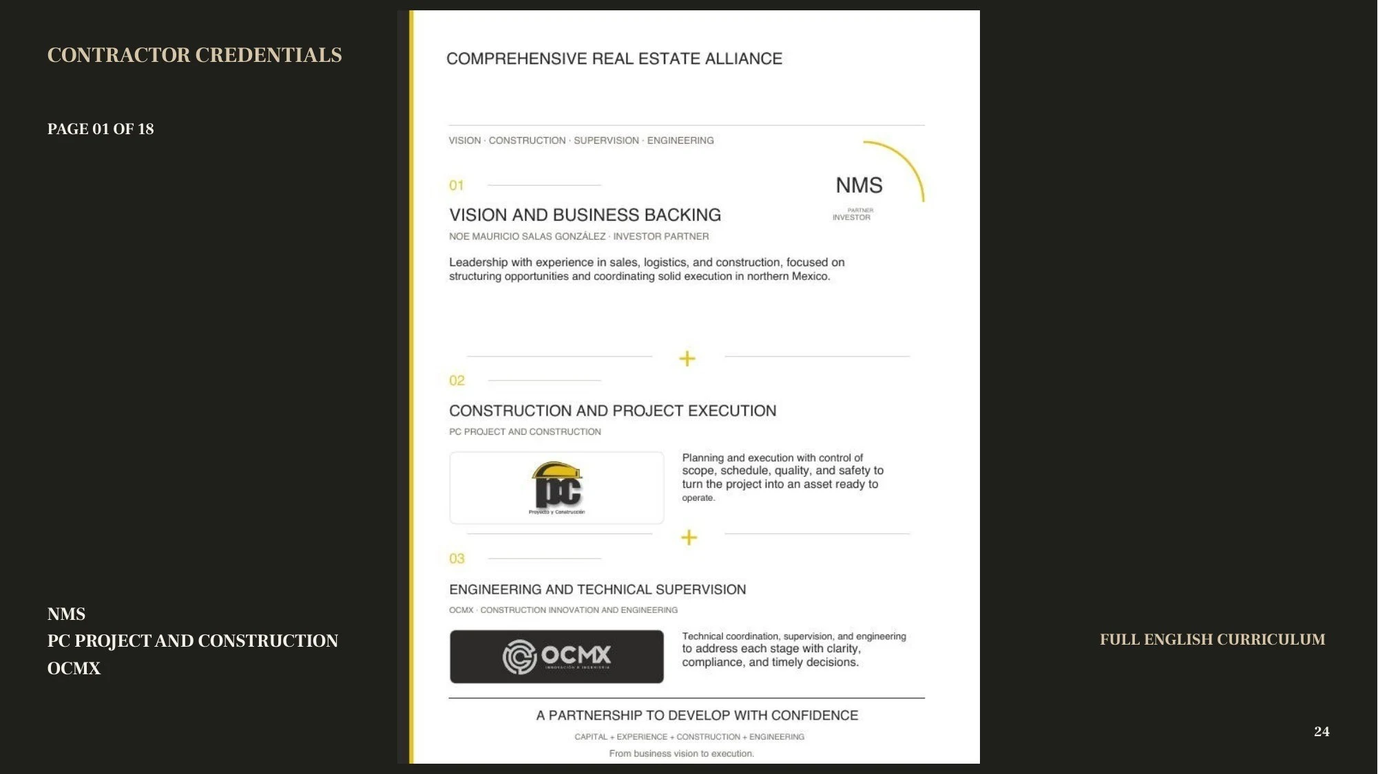 Construction credentials 1 — presentation page 24