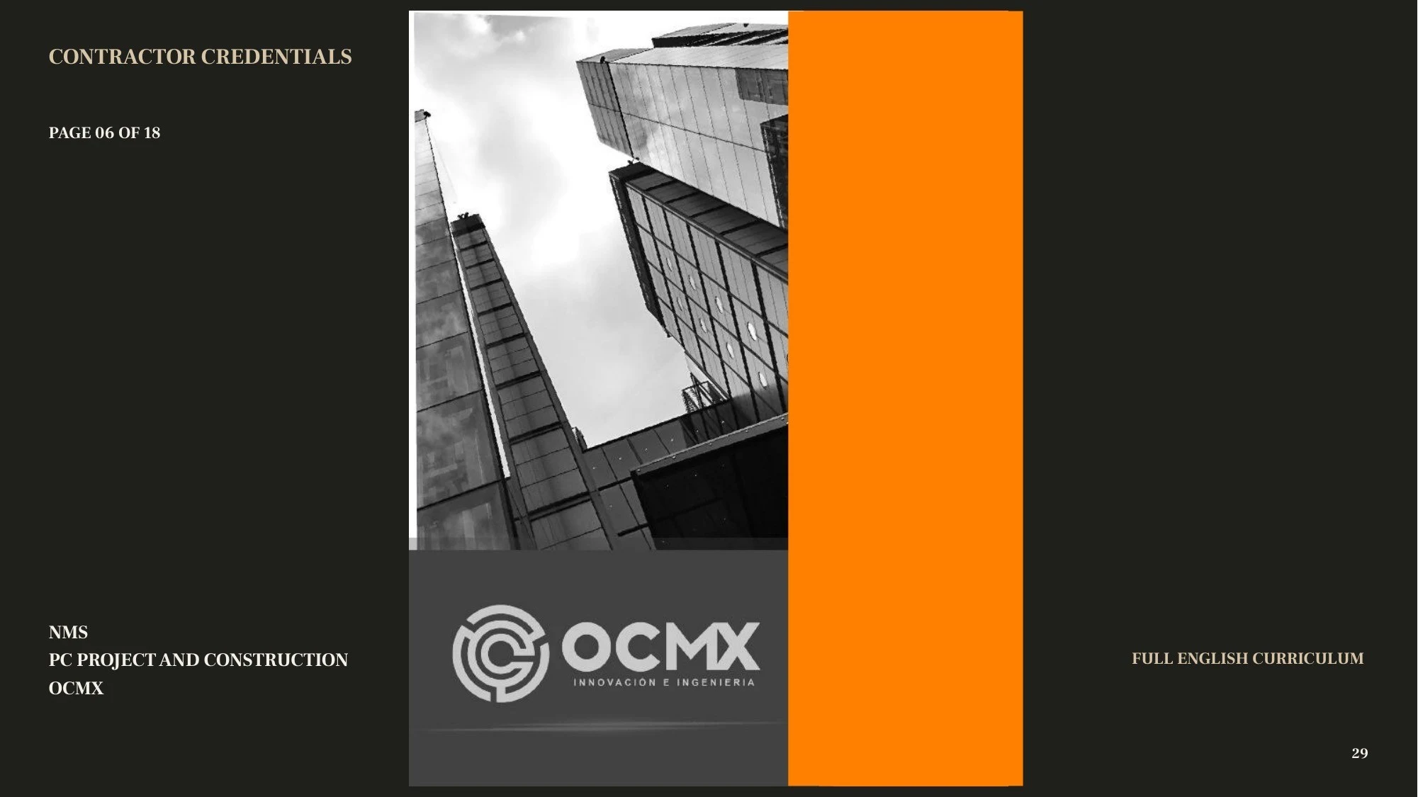 Construction credentials 6 — presentation page 29