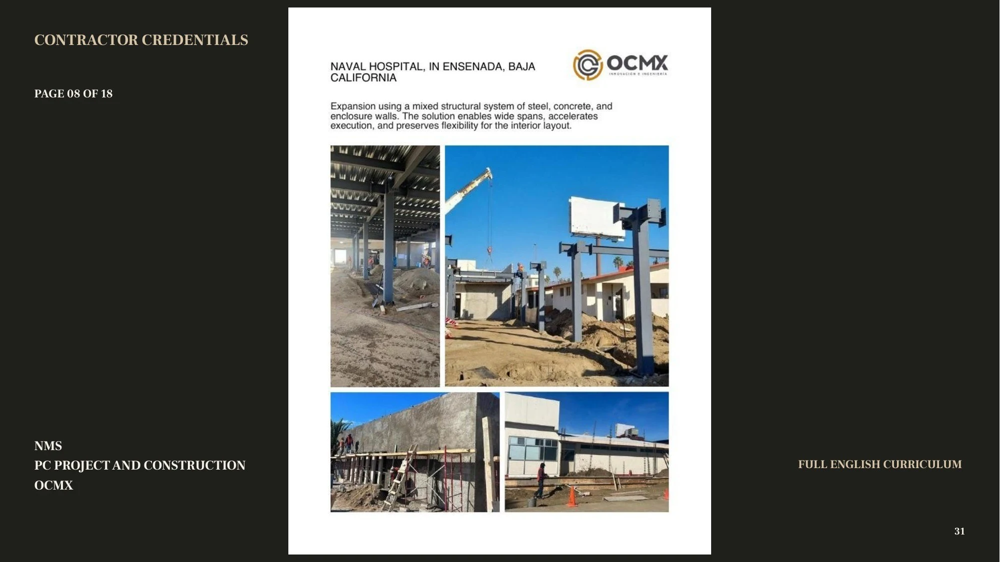 Construction credentials 8 — presentation page 31