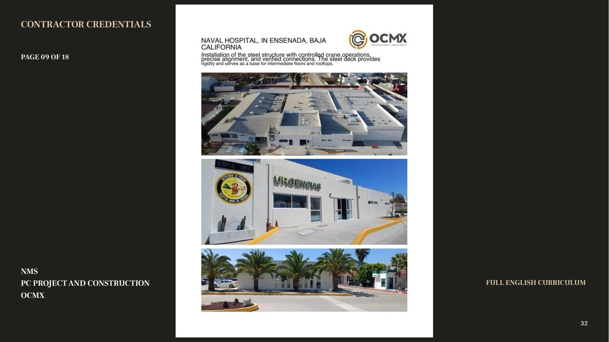 Construction credentials 9 — presentation page 32