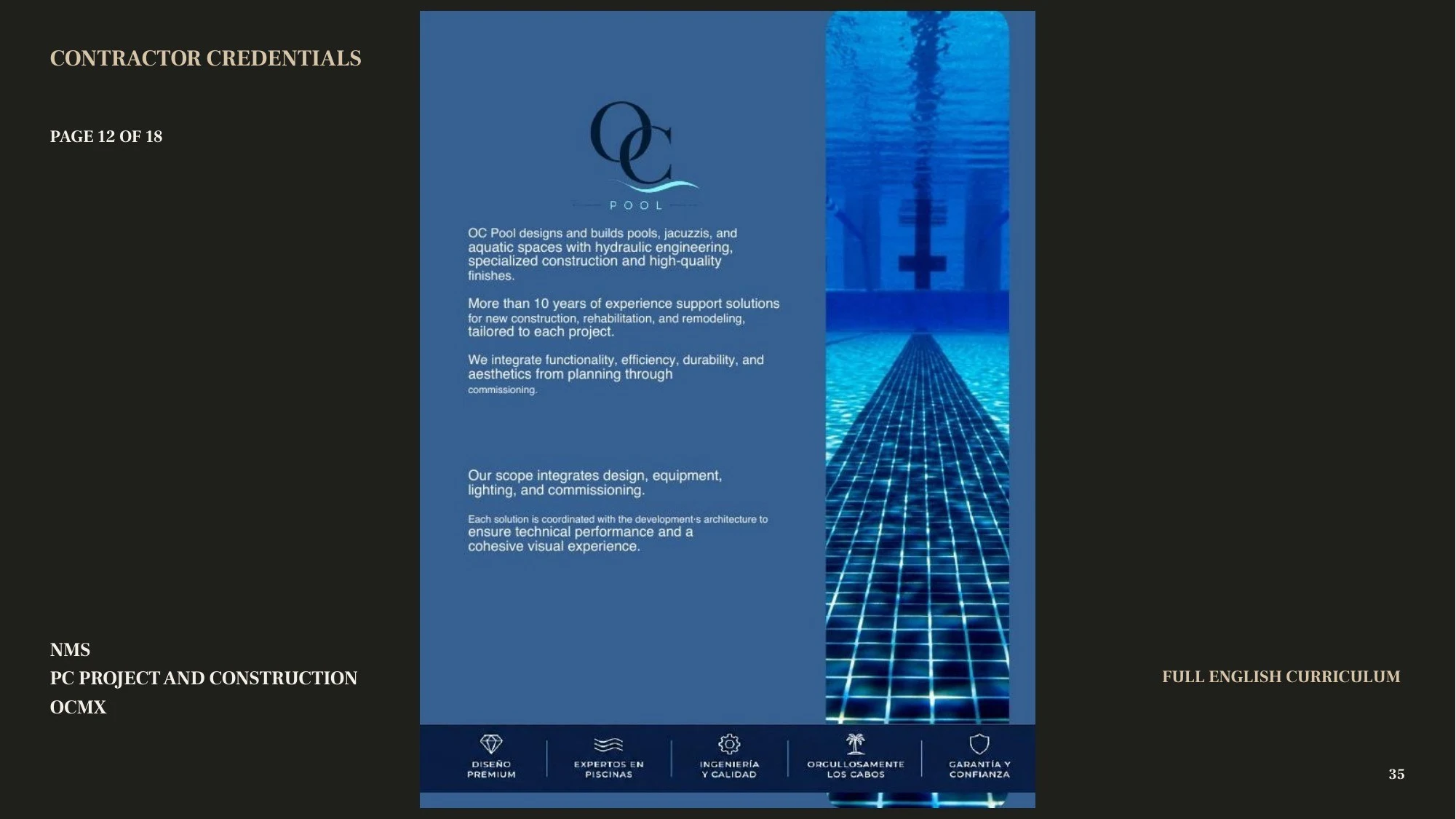 Construction credentials 12 — presentation page 35