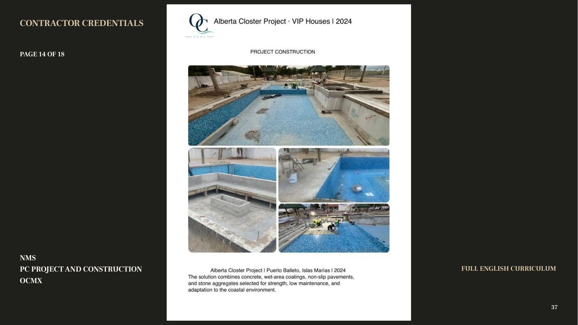 Construction credentials 14 — presentation page 37