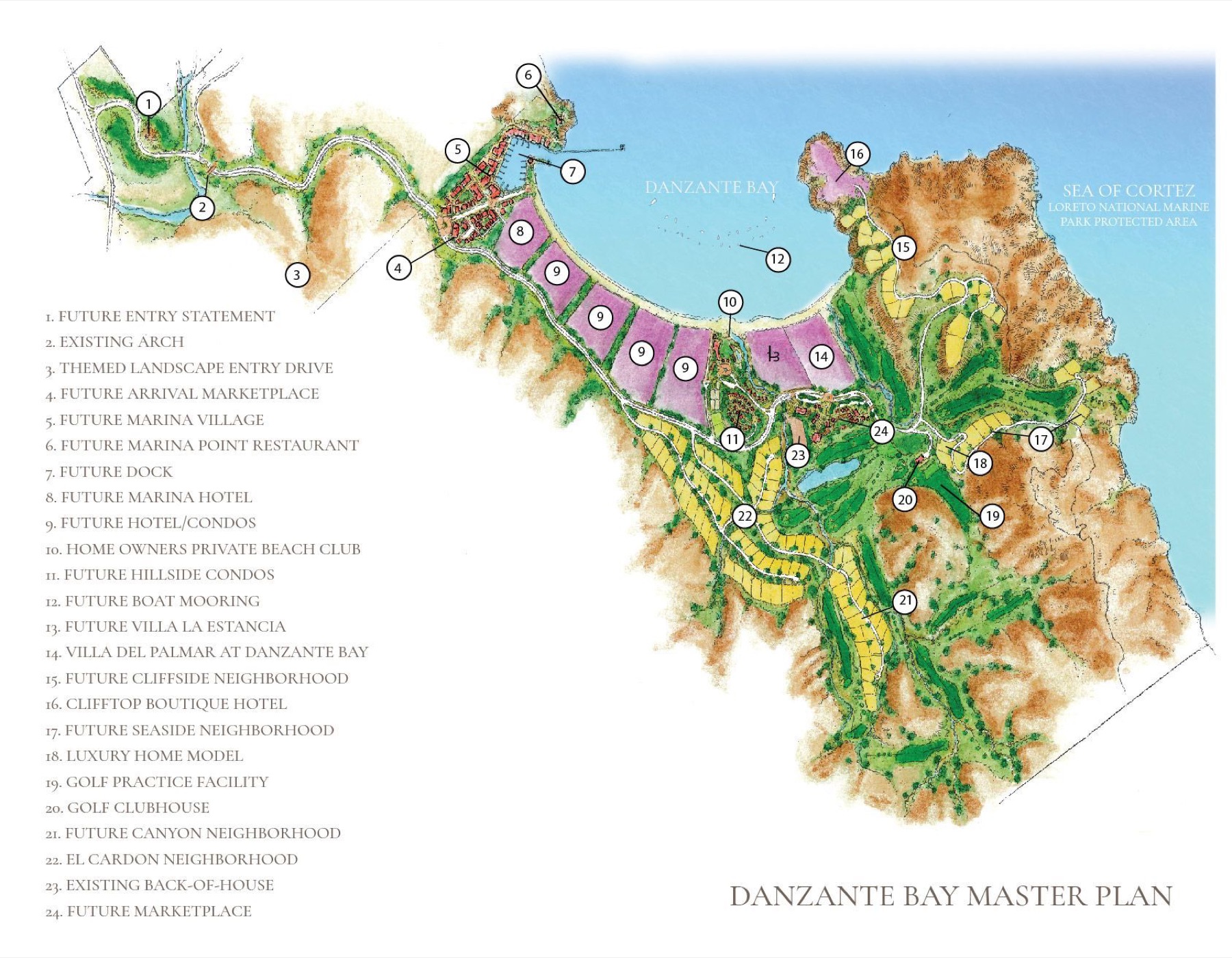 Danzante Bay official property masterplan