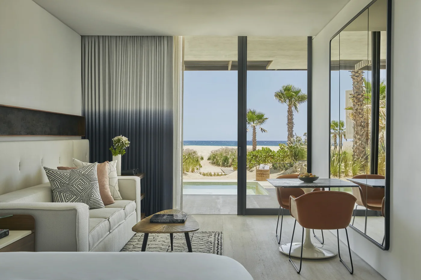 Guestroom overlooking the beach at Four Seasons Costa Palmas