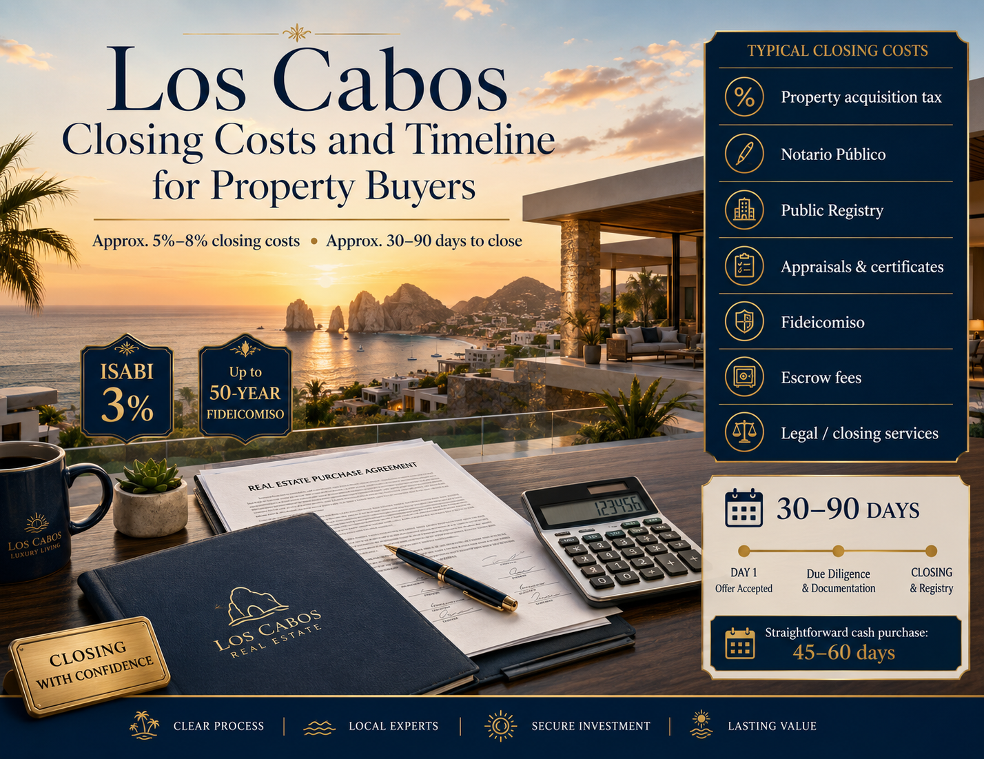 Los Cabos Closing Costs and Timeline for Property Buyers