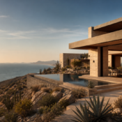 Conceptual custom home overlooking the Sea of Cortez in Baja California Sur