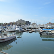 Boats and docks at the marina in Cabo San Lucas, Baja California Sur, Mexico